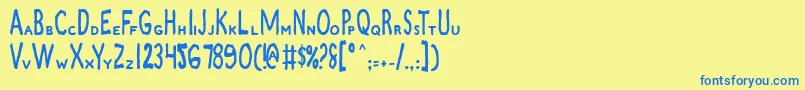 ZamboniJoe Font – Blue Fonts on Yellow Background