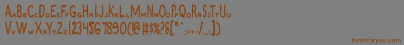 ZamboniJoe Font – Brown Fonts on Gray Background