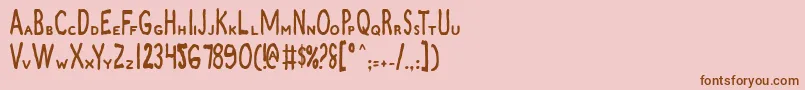 ZamboniJoe Font – Brown Fonts on Pink Background