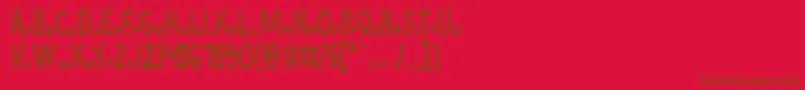 ZamboniJoe Font – Brown Fonts on Red Background