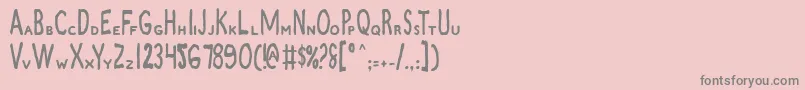 ZamboniJoe-Schriftart – Graue Schriften auf rosa Hintergrund