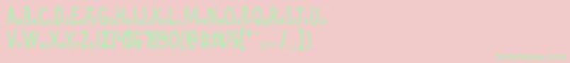 ZamboniJoe Font – Green Fonts on Pink Background