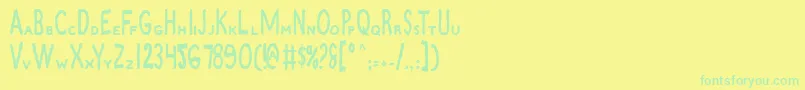 ZamboniJoe Font – Green Fonts on Yellow Background