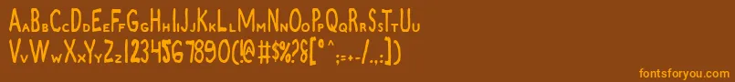 ZamboniJoe Font – Orange Fonts on Brown Background