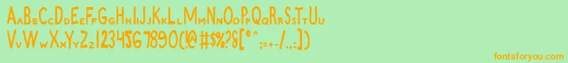 ZamboniJoe Font – Orange Fonts on Green Background