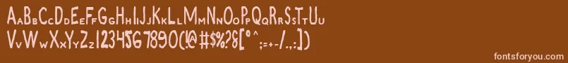 フォントZamboniJoe – 茶色の背景にピンクのフォント