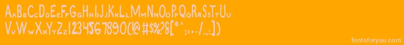 ZamboniJoe Font – Pink Fonts on Orange Background