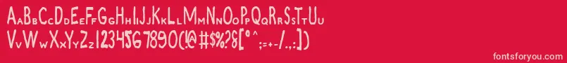 ZamboniJoe Font – Pink Fonts on Red Background