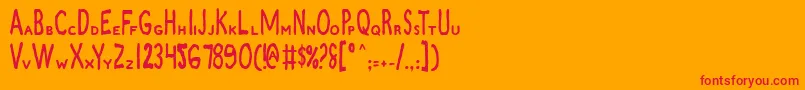 ZamboniJoe Font – Red Fonts on Orange Background