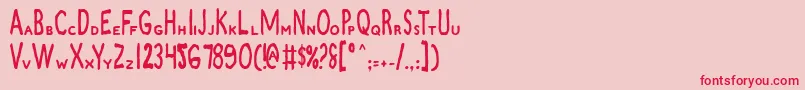 ZamboniJoe Font – Red Fonts on Pink Background