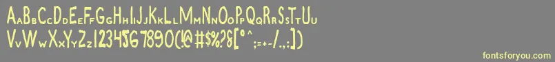 ZamboniJoe Font – Yellow Fonts on Gray Background