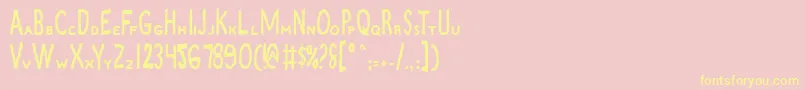 ZamboniJoe Font – Yellow Fonts on Pink Background