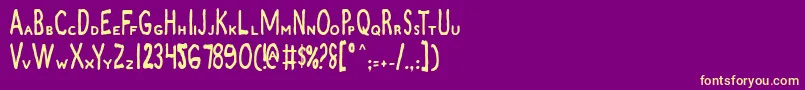 ZamboniJoe Font – Yellow Fonts on Purple Background
