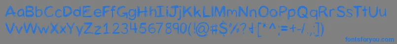Panicstricken-Schriftart – Blaue Schriften auf grauem Hintergrund