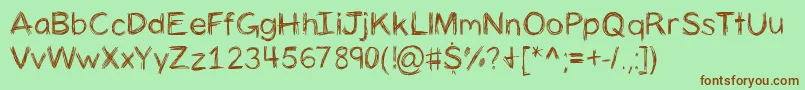 More about Panicstricken Font Panicstricken Font – Brown Fonts on Green Background