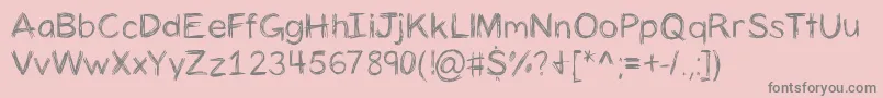 Panicstricken Font – Gray Fonts on Pink Background