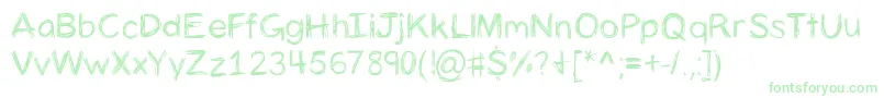 Panicstricken Font – Green Fonts on White Background