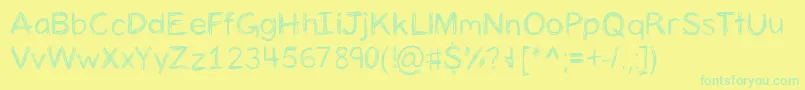 More about Panicstricken Font Panicstricken Font – Green Fonts on Yellow Background