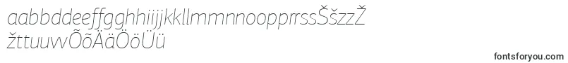フォントPfagorasansproXthinitalic – エストニアのフォント