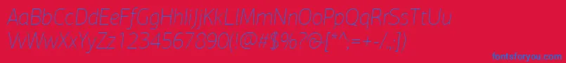 PfagorasansproXthinitalic Font – Blue Fonts on Red Background