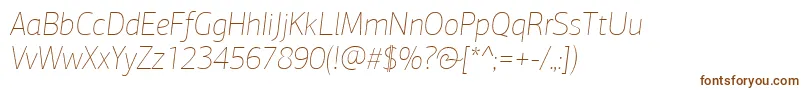 PfagorasansproXthinitalic Font – Brown Fonts on White Background