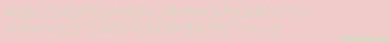 PfagorasansproXthinitalic-Schriftart – Grüne Schriften auf rosa Hintergrund