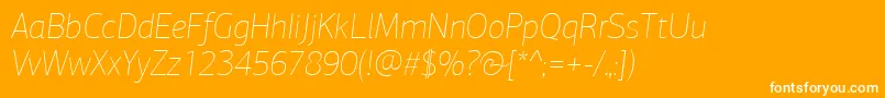 PfagorasansproXthinitalic Font – White Fonts on Orange Background