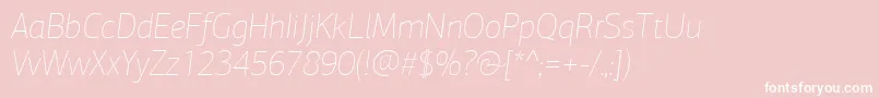 PfagorasansproXthinitalic-Schriftart – Weiße Schriften auf rosa Hintergrund