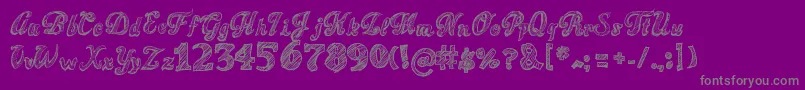 SketchToska-Schriftart – Graue Schriften auf violettem Hintergrund