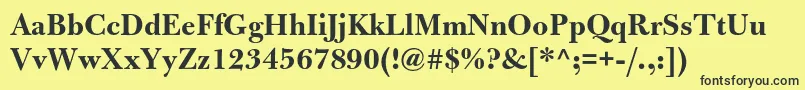 BulmermtstdBold Font – Black Fonts on Yellow Background