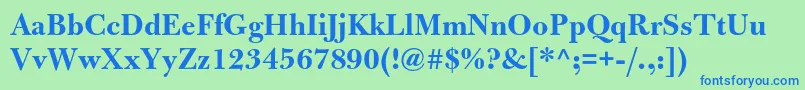 BulmermtstdBold Font – Blue Fonts on Green Background