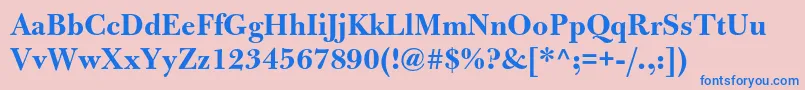 BulmermtstdBold Font – Blue Fonts on Pink Background