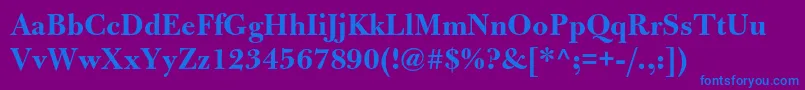 BulmermtstdBold Font – Blue Fonts on Purple Background