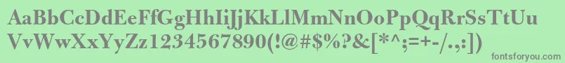 BulmermtstdBold Font – Gray Fonts on Green Background