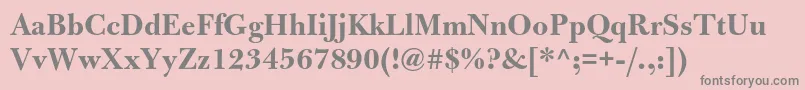 BulmermtstdBold Font – Gray Fonts on Pink Background