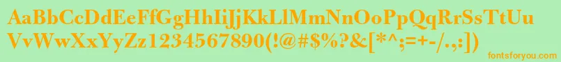 BulmermtstdBold Font – Orange Fonts on Green Background