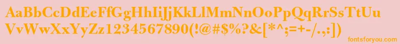 BulmermtstdBold Font – Orange Fonts on Pink Background