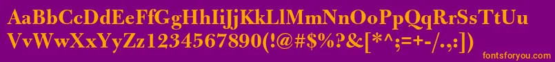 BulmermtstdBold Font – Orange Fonts on Purple Background