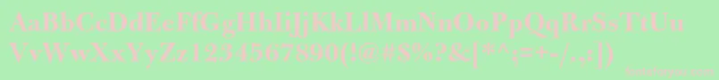 BulmermtstdBold Font – Pink Fonts on Green Background