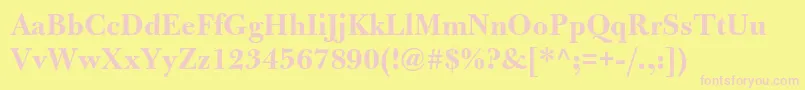 BulmermtstdBold Font – Pink Fonts on Yellow Background