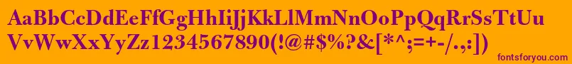 BulmermtstdBold Font – Purple Fonts on Orange Background