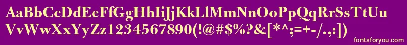 BulmermtstdBold Font – Yellow Fonts on Purple Background