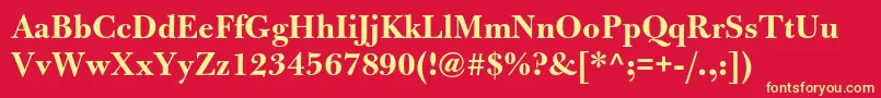 BulmermtstdBold Font – Yellow Fonts on Red Background