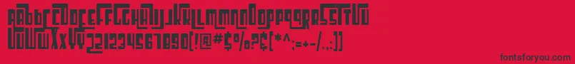 SfCosmicAgeCondensed Font – Black Fonts on Red Background