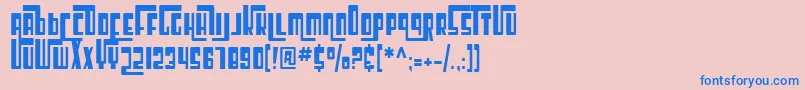 Шрифт SfCosmicAgeCondensed – синие шрифты на розовом фоне