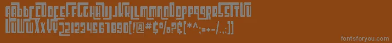Шрифт SfCosmicAgeCondensed – серые шрифты на коричневом фоне