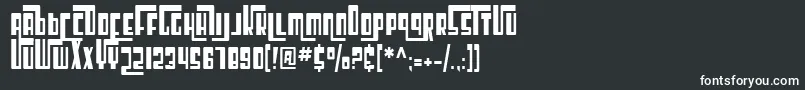 フォントSfCosmicAgeCondensed – 黒い背景に白い文字