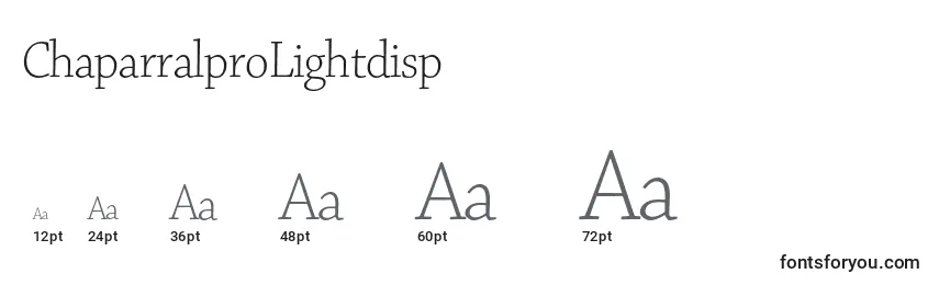 Размеры шрифта ChaparralproLightdisp