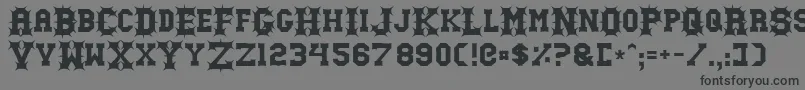 フォントGutcruncherNormal – 黒い文字の灰色の背景