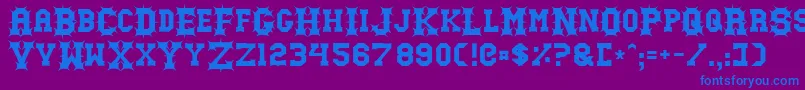 GutcruncherNormal Font – Blue Fonts on Purple Background